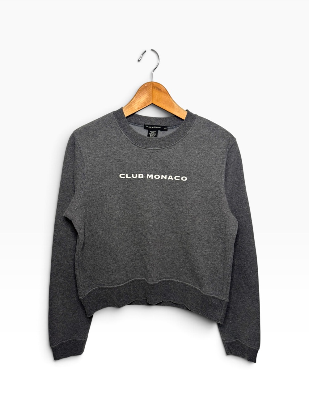 ♣️ Club Monaco Women’s Spell-Out Crewneck Sweater size M